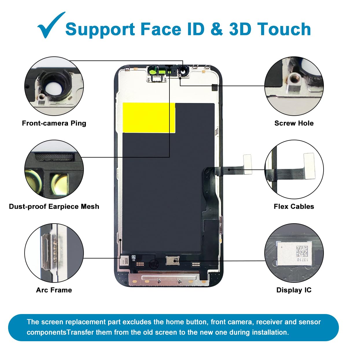 Amazon.co.jp: iPhone 13 Pro 画面交換 6.1インチ、フルHD LCD